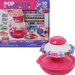 SPIN MASTER Estilo De Vida*Air Hogs - Kit para hacer pulseras Popstyle con máquina de almacenamiento y cuentas reutilizables