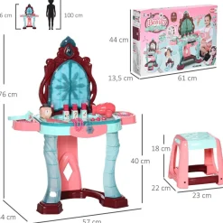 Homcom Muñecas*Aiyaplay - Tocador con taburete