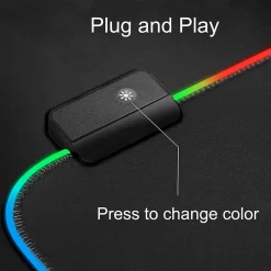 KLACK EUROPE Figuras De Acción*Alfombrilla ratón Gaming XXL con luces LED 80 x 30 cm