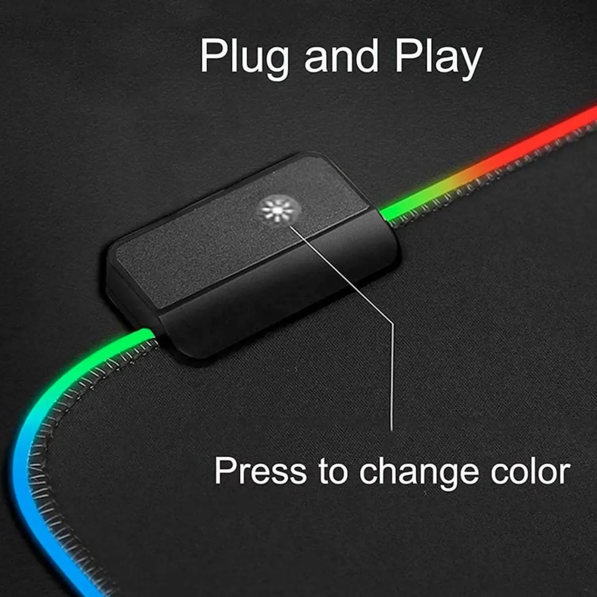 KLACK EUROPE Figuras De Acción*Alfombrilla ratón Gaming XXL con luces LED 80 x 30 cm