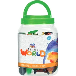 ANIMAL WORLD Coleccionables Y Mini Mundos*- Bote con 28 animales