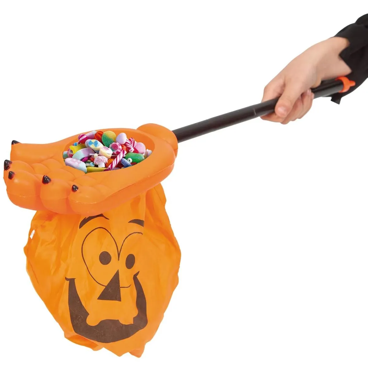RUBIE'S Disfraces|Halloween*Atrapacaramelos mano calabaza 53 cm ㅤ