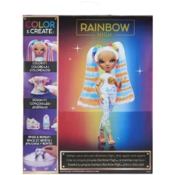 RAINBOW HIGH Muñecas*BABY born - Muñeca de moda Color & Create con ojos verdes y accesorios extra