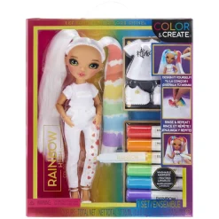 RAINBOW HIGH Muñecas*BABY born - Muñeca de moda Color & Create con ojos verdes y accesorios extra