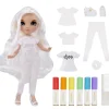 RAINBOW HIGH Muñecas*BABY born - Muñeca Fashion DIY ojos azules, top y zapatos extra, rotuladores lavables arcoiris