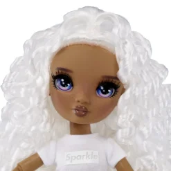 RAINBOW HIGH Muñecas*BABY born - Muñeca Fashion DIY colorear y crear - ojos morados, pelo rizado, top y zapatos extra, rotuladores arcoiris