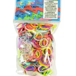 BANDAI Estilo De Vida*- Paquete de 600 gomas elásticas Rainbow Loom para manualidades