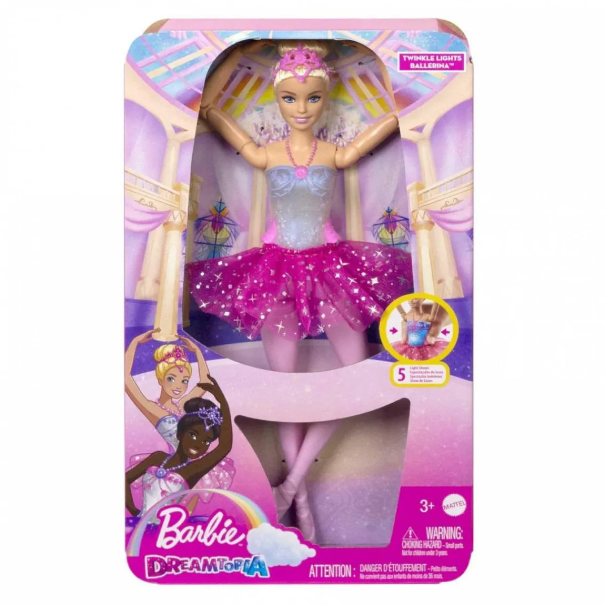 MATTEL Muñecas*Barbie - Barbie Dreamtopia - Muñeca bailarina con luces mágicas