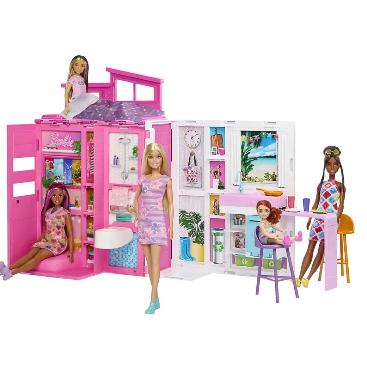 MATTEL Muñecas*Barbie - Casa de Muñecas Escenario de Vacaciones ㅤ