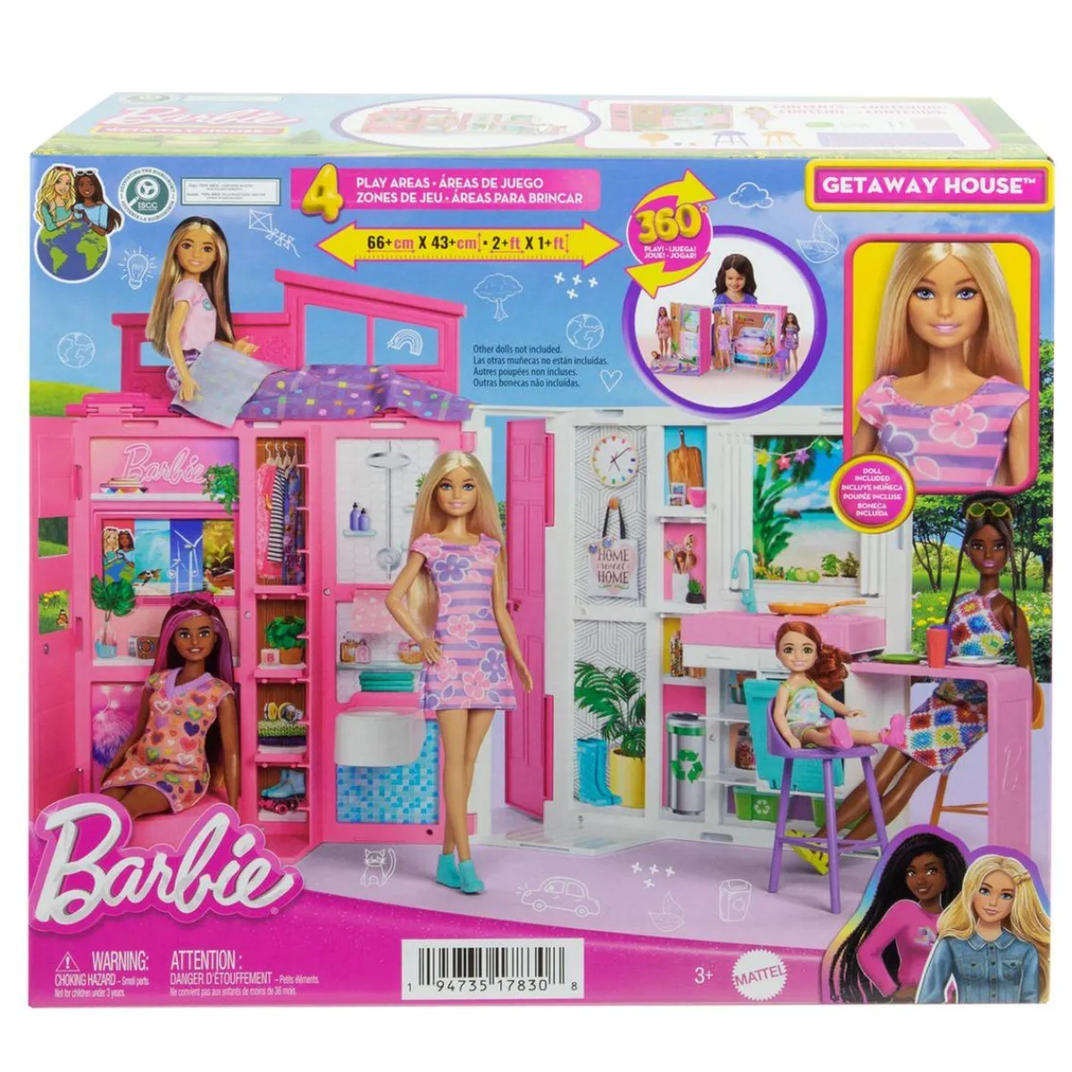 MATTEL Muñecas*Barbie - Casa de Muñecas Escenario de Vacaciones ㅤ