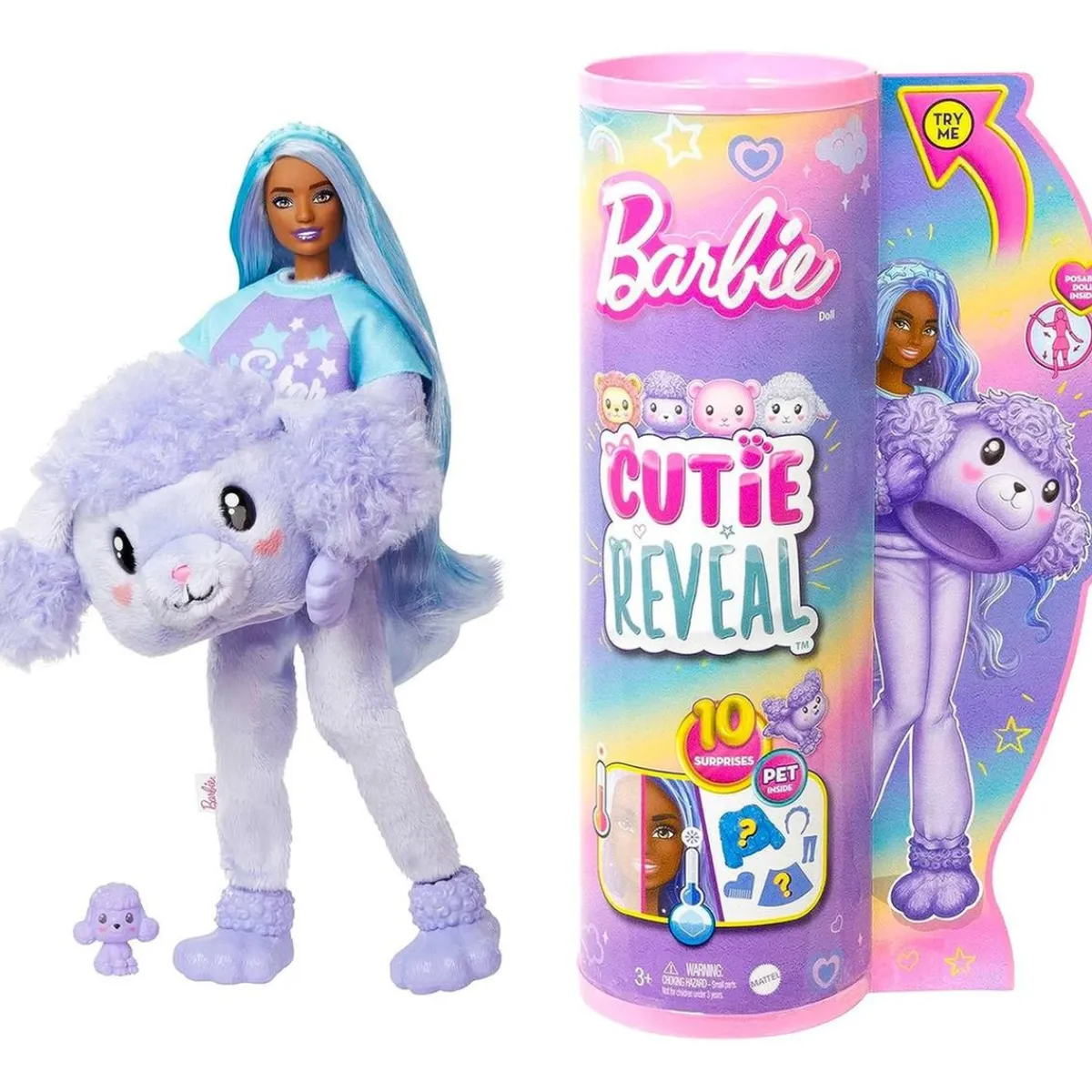 MATTEL Muñecas*Barbie - Cutie Reveal Camisetas Cozy Caniche