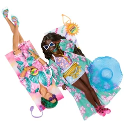 MATTEL Muñecas*Barbie - Muñeca articulada con conjunto de moda y accesorios de viaje ㅤ