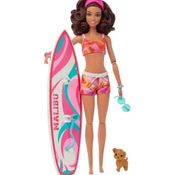 MATTEL Muñecas*Barbie - Muñeca Barbie con tabla de surf y accesorios ㅤ