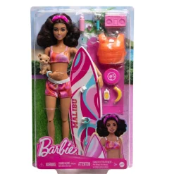 MATTEL Muñecas*Barbie - Muñeca Barbie con tabla de surf y accesorios ㅤ
