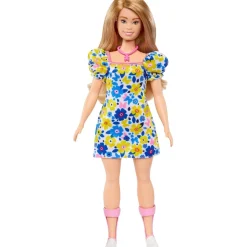 MATTEL Muñecas*Barbie - Muñeca Barbie Fashionista con vestido de flores y accesorios de moda ㅤ