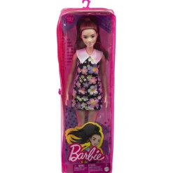 MATTEL Muñecas*Barbie - Muñeca Barbie Fashionista con vestido de margaritas y audífono ㅤ
