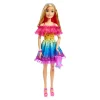 MATTEL Muñecas*Barbie - Muñeca de 71 cm con vestido arcoíris