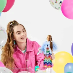 MATTEL Muñecas*Barbie - Muñeca Extra - Vestido arcoíris