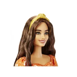 BARBIE Muñecas*- Muñeca fashionista - Vestido naranja con flores blancas