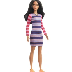 BARBIE Muñecas*- Muñeca Fashionista - Vestido de rayas manga larga