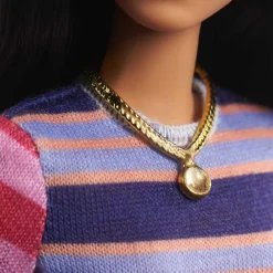 BARBIE Muñecas*- Muñeca Fashionista - Vestido de rayas manga larga