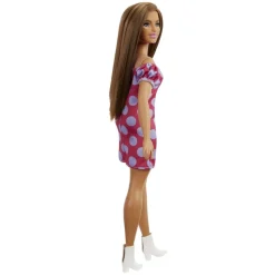 BARBIE Muñecas*- Muñeca Fashionista Curvy Vitiligo - Vestido de lunares