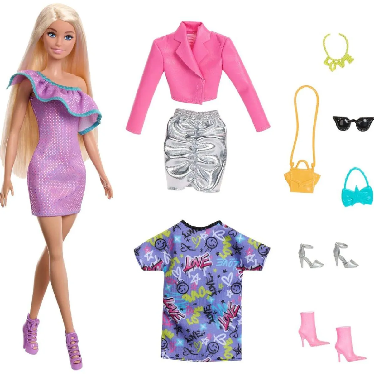 MATTEL Muñecas*Barbie - Muñeca Fashionista 3 modas de noche