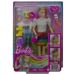 BARBIE Muñecas*- Muñeca Pelo arcoíris y leopardo