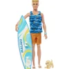 MATTEL Muñecas*Barbie - Muñeco Ken con tabla de surf ㅤ