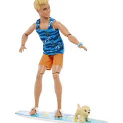 MATTEL Muñecas*Barbie - Muñeco Ken con tabla de surf ㅤ