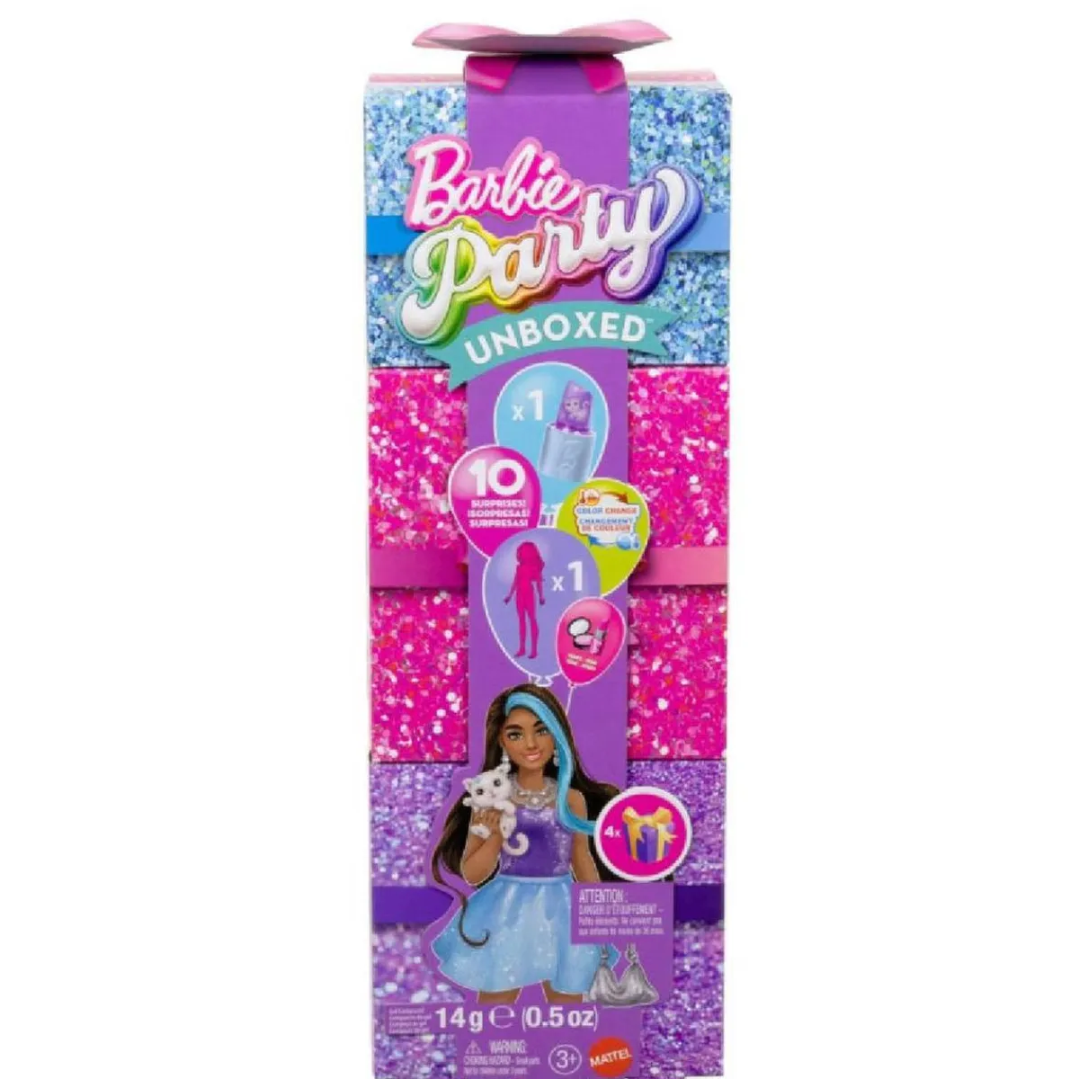 BARBIE Muñecas*Party Unboxed GRWM Lila