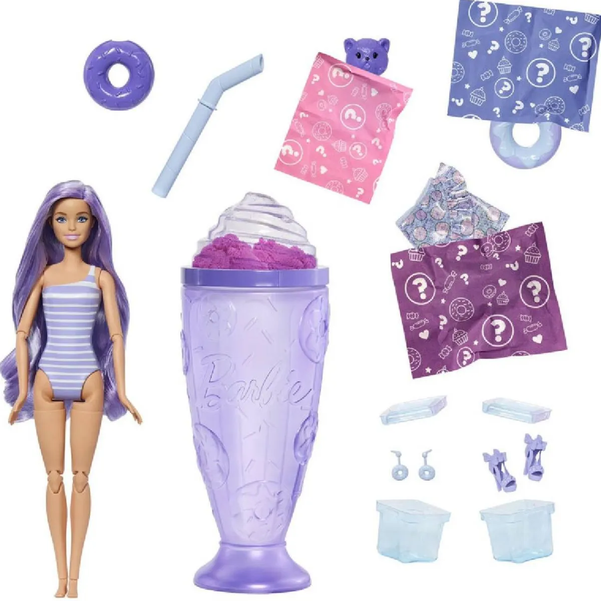 BARBIE Muñecas*Pop Reveal Sweets - Vaso morado