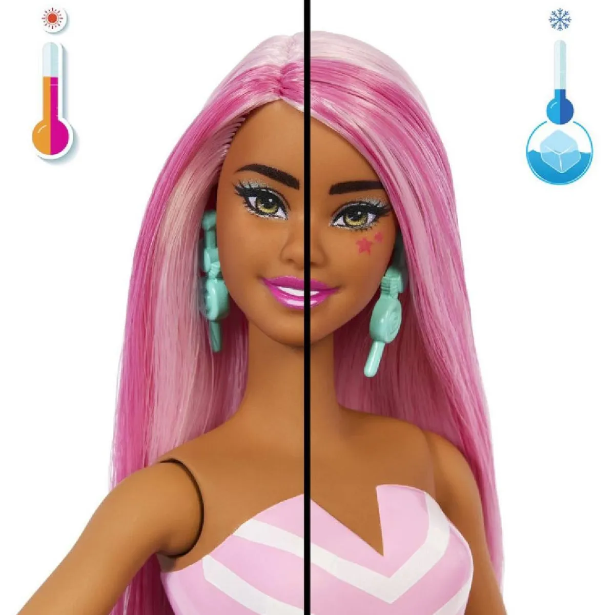 BARBIE Muñecas*Pop Reveal Sweets - Vaso rosa