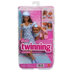 BARBIE Muñecas*Twinning Looks - Muñeca Morena con Perrito