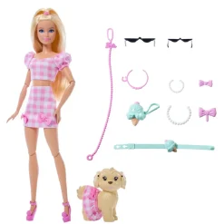 BARBIE Muñecas*Twinning Looks - Muñeca Rubia con Perrito