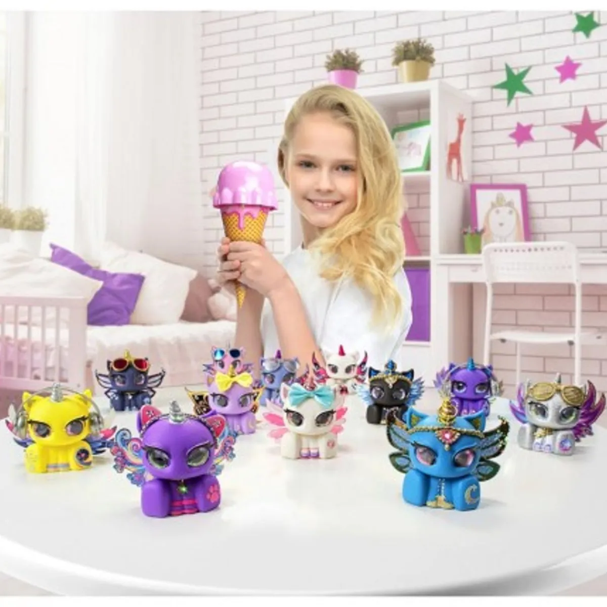 BIZAK Coleccionables Y Mini Mundos*- Helado sorpresa de unicornios con slime y tatuajes (Varios modelos) ㅤ