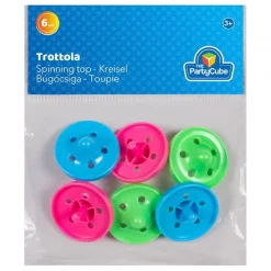 TOYS "R" US Artículos De Fiesta Y Regalos*Blister con 6 mini peonzas de plástico (varios colores)