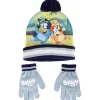 ARTESANIA CERDÁ Estilo De Vida*Bluey - Conjunto gorro y guantes azul y blanco