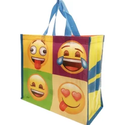 ECOBOLSA HISPANIA SL Artículos De Fiesta Y Regalos*Bolsa de rafia con mosaico de emojis