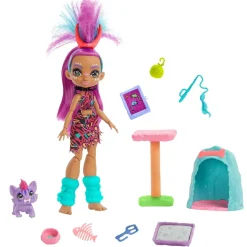 MATTEL Muñecas*Cave Club - Muñeca Roaralai - Playset Gatuno