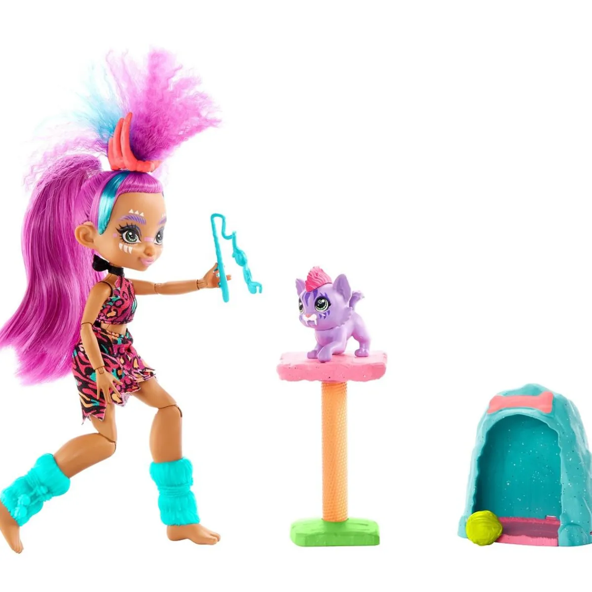 MATTEL Muñecas*Cave Club - Muñeca Roaralai - Playset Gatuno