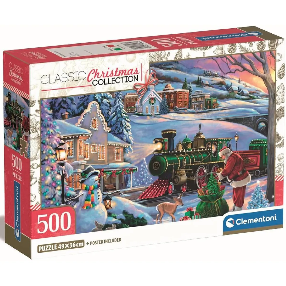 CLEMENTONI Juegos Y Puzzles*Classic Christmas Collection - Puzzle 500 piezas Christmas Train