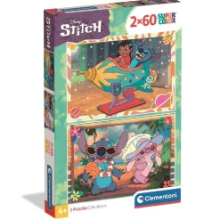 CLEMENTONI Juegos Y Puzzles*- 2 puzzles 60 piezas - Stitch