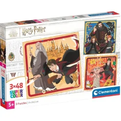 CLEMENTONI Juegos Y Puzzles*- 3 puzzles 48 piezas - Harry Potter