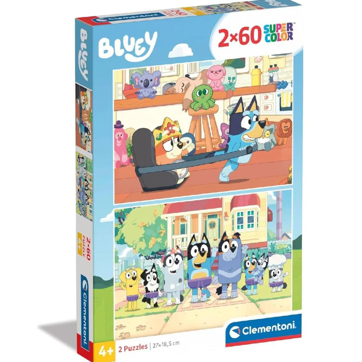 CLEMENTONI Juegos Y Puzzles*- 2 puzzles 60 piezas - Bluey