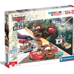 CLEMENTONI Juegos Y Puzzles*- Cars - Puzzle infantil grandes piezas Cars en la carretera ㅤ