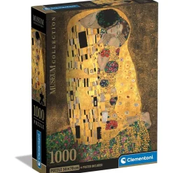 CLEMENTONI Juegos Y Puzzles*- Colección Museo - El beso - Puzzle de 1000 piezas, Arte y Pinturas Famosas ㅤ