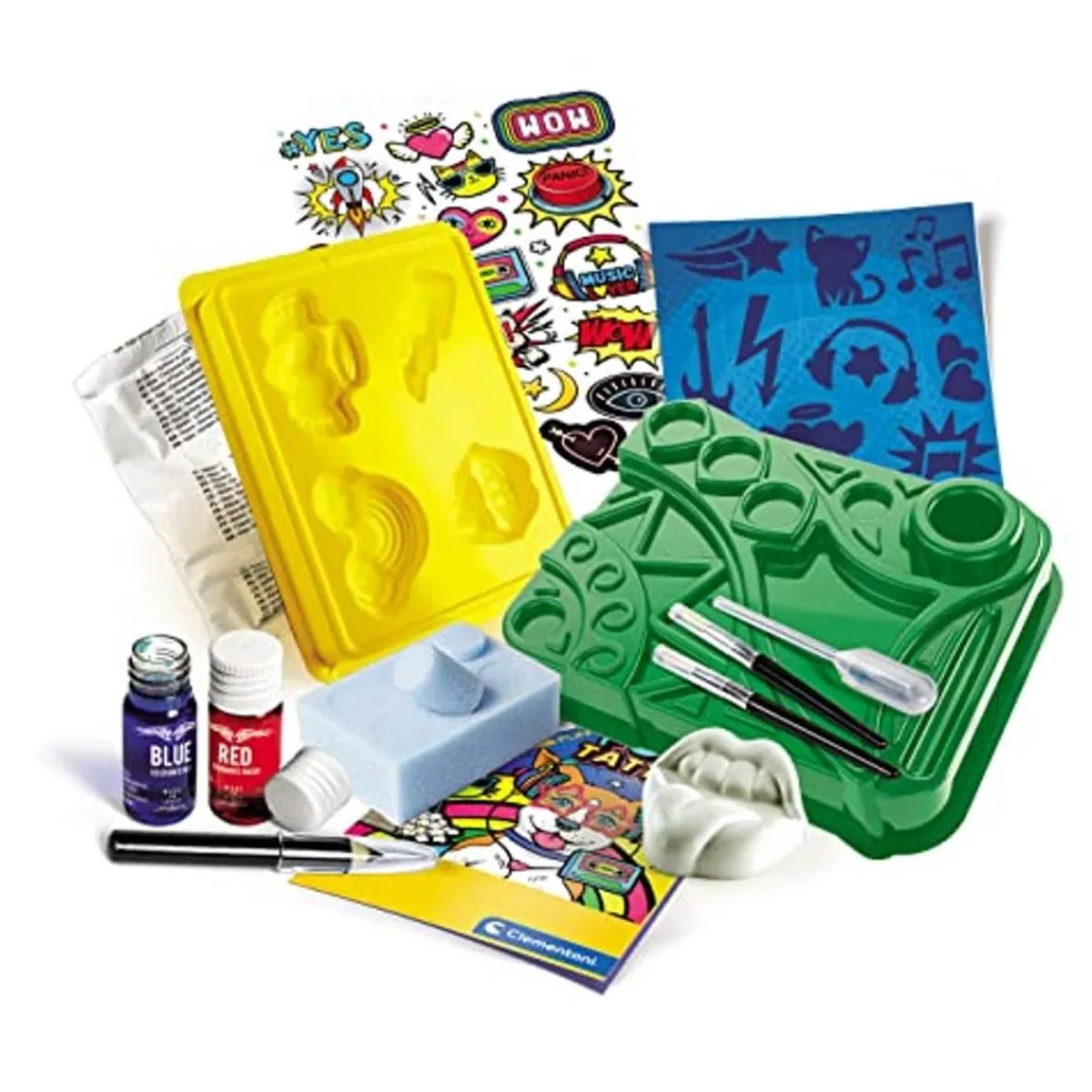 CLEMENTONI Steam*- Juego educativo de ciencias para hacer tatuajes y calcomanías personalizadas ㅤ