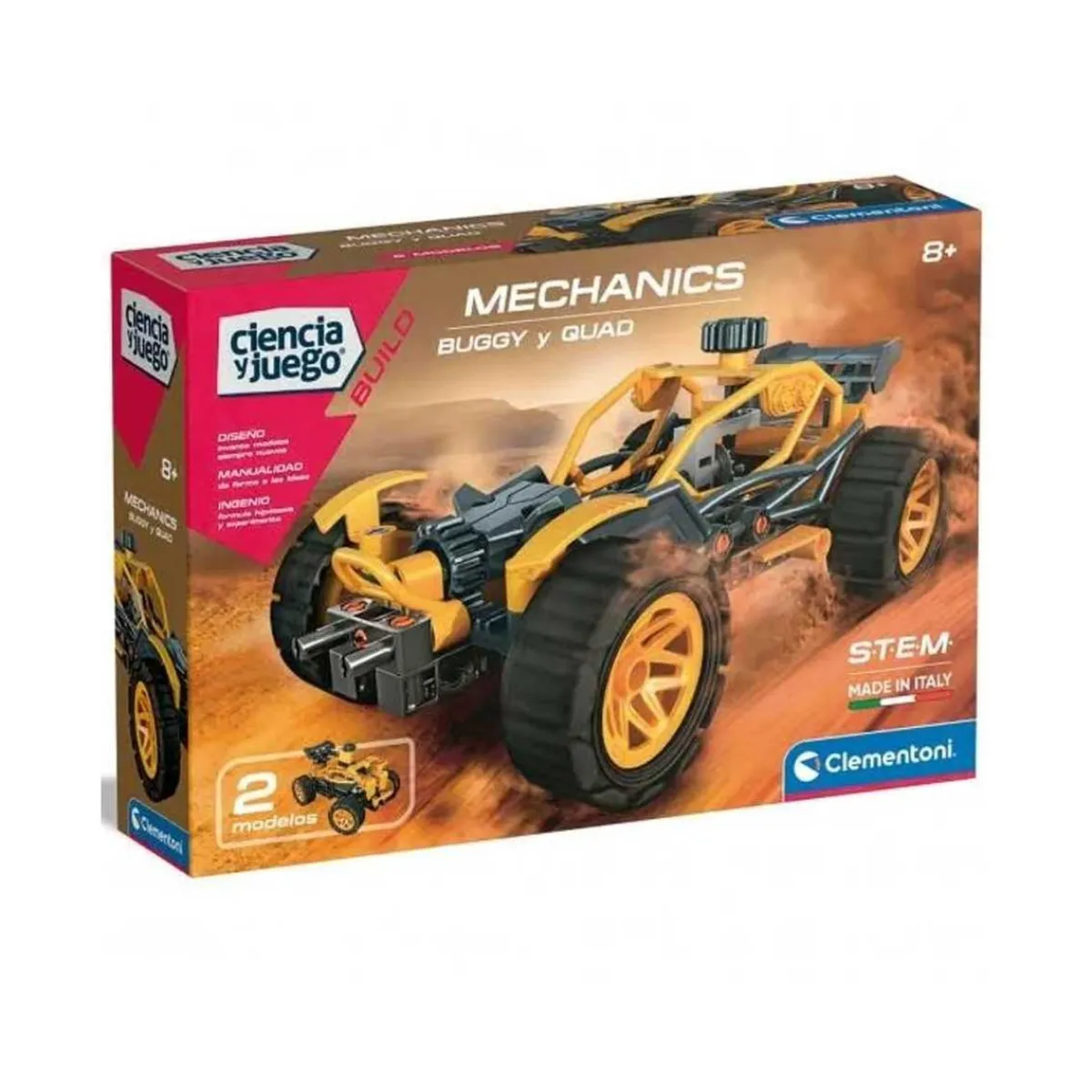CLEMENTONI Steam*- Juego educativo de ciencias y construcciones: vehículos para armar