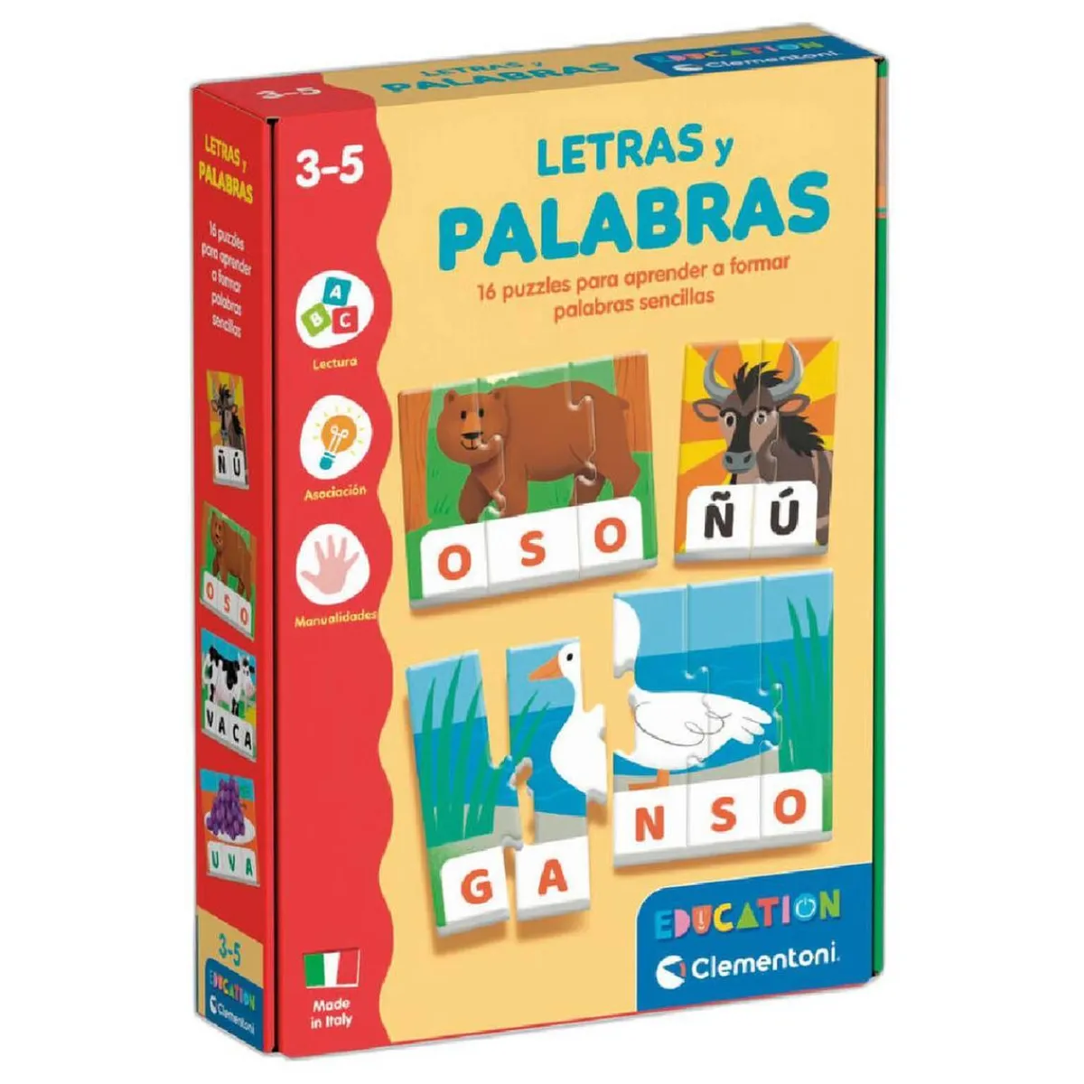 MONTESSORI Juguetes Educativos Y Libros|Juegos Y Puzzles*Clementoni - Letras y Palabras